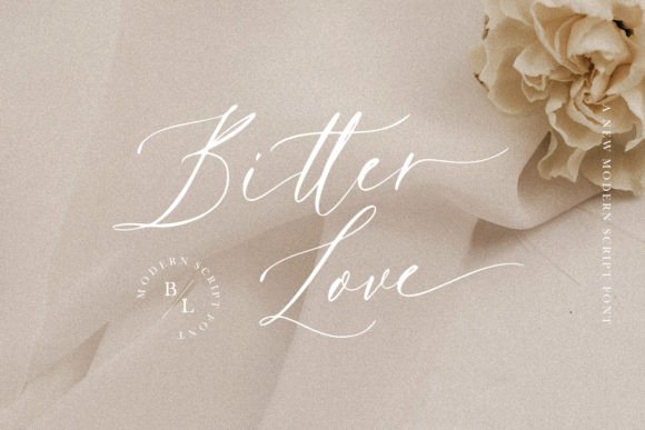 Bitter Love: A Flowing Calligraphy Font for Elegant Designs