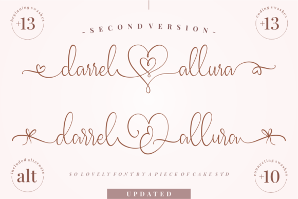 Darrel Allura Second: A Magical Script Font for Elegant Design