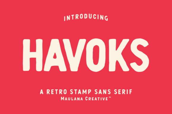 Havoks: A Chunky Retro Sans Serif Font