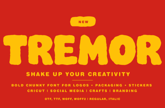 Tremor: A Bold Display Font for Unforgettable Designs