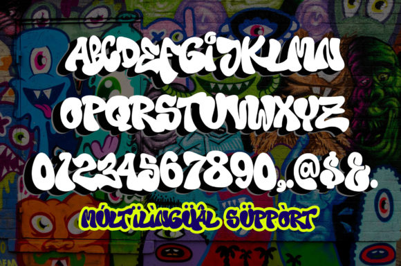Wild Hustle Graffiti: Bold Decorative Font for Modern Design